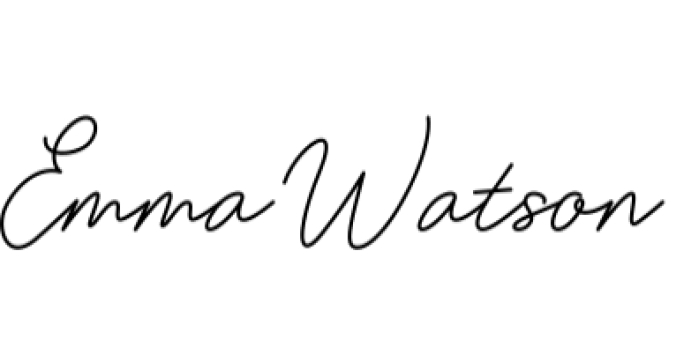 Emma Watson Font Preview