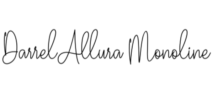 Darrel Allura Monoline Font Preview