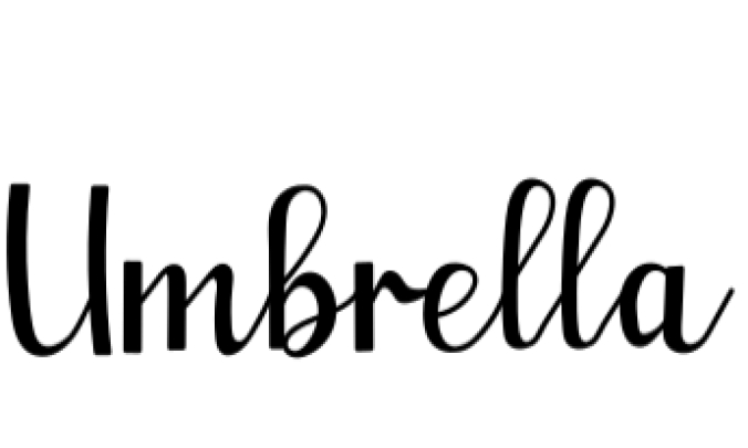 Umbrella Font Preview