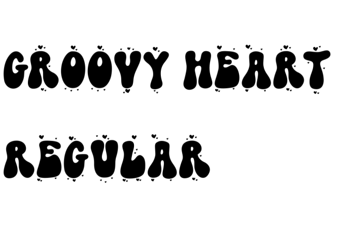 Groovy Heart Font Preview
