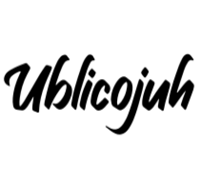 Ublicojuh Font Preview