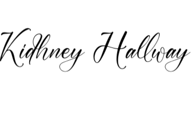 Kidhney Hallway Font Preview