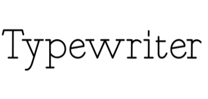 Typewriter Font Preview