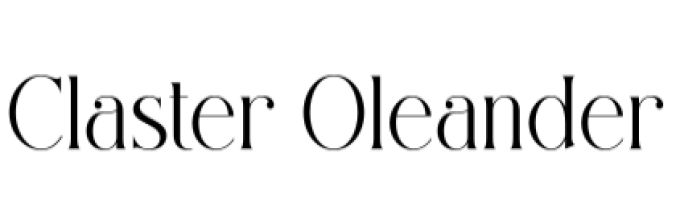 Claster Oleander Font Preview