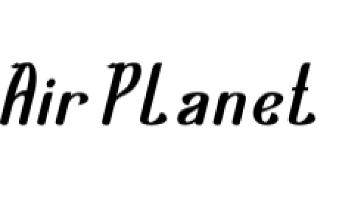Air Planet Font Preview