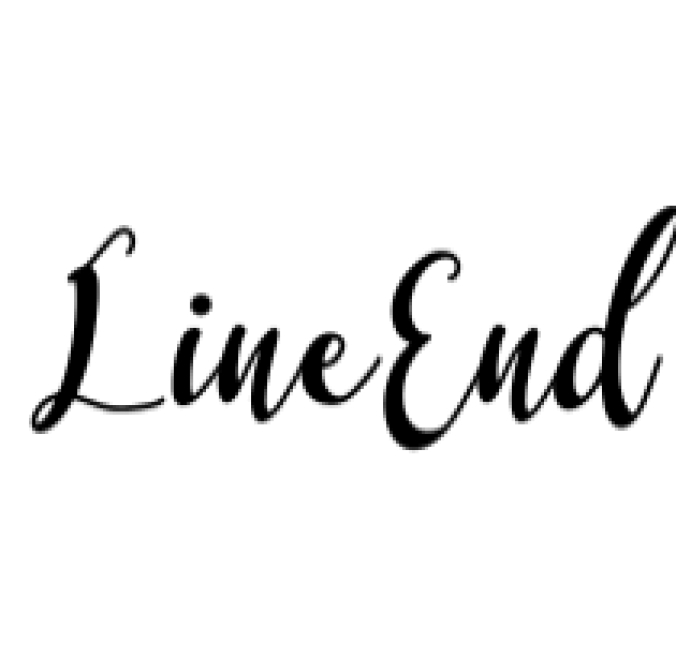 Line End Font Preview