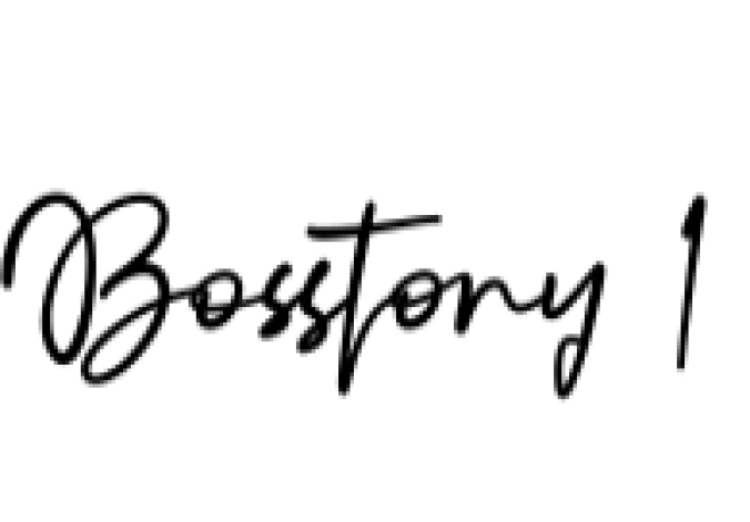 Bosstony 1 Font Preview