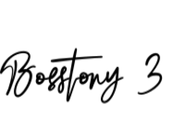 Bosstony 3 Font Preview