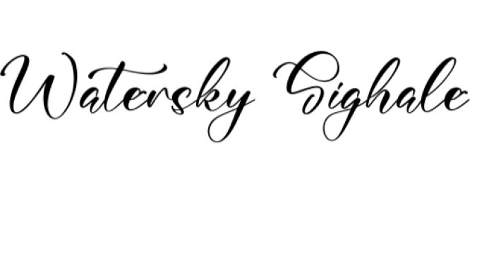 Watersky Sighale Font Preview