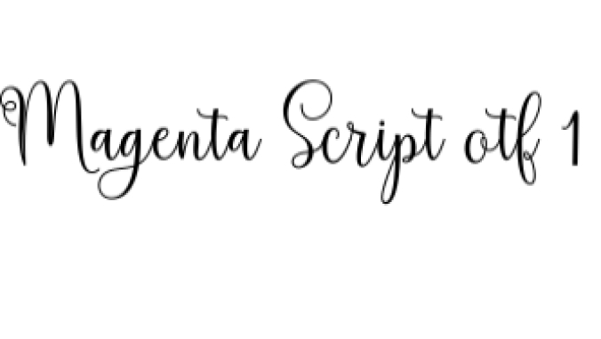 Magenta Script Font Preview