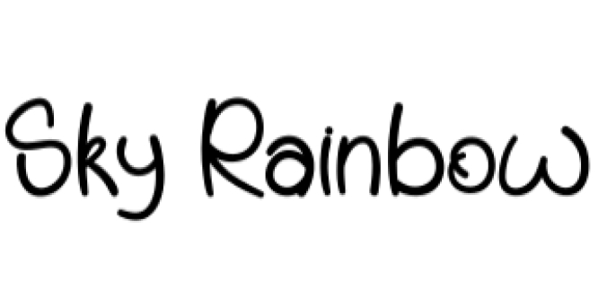 Sky Rainbow Font Preview