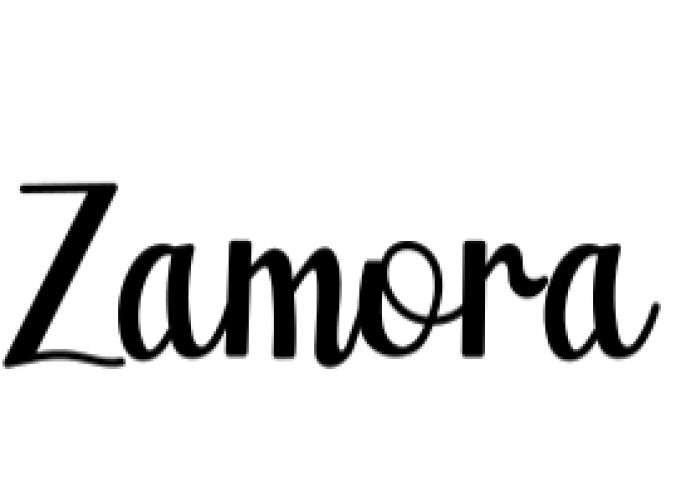 Zamora Font Preview