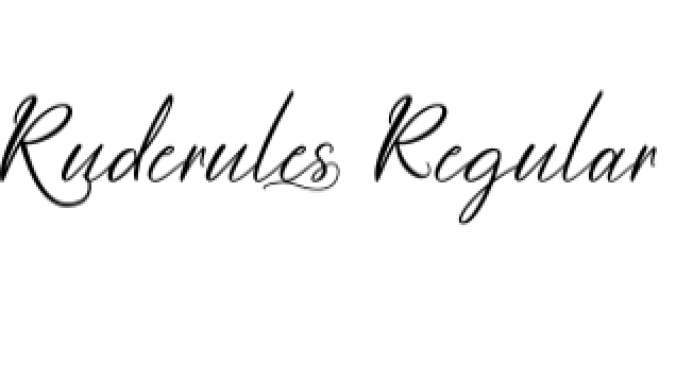 Ruderules Font Preview