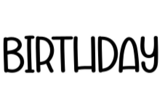 Birthday Font Preview