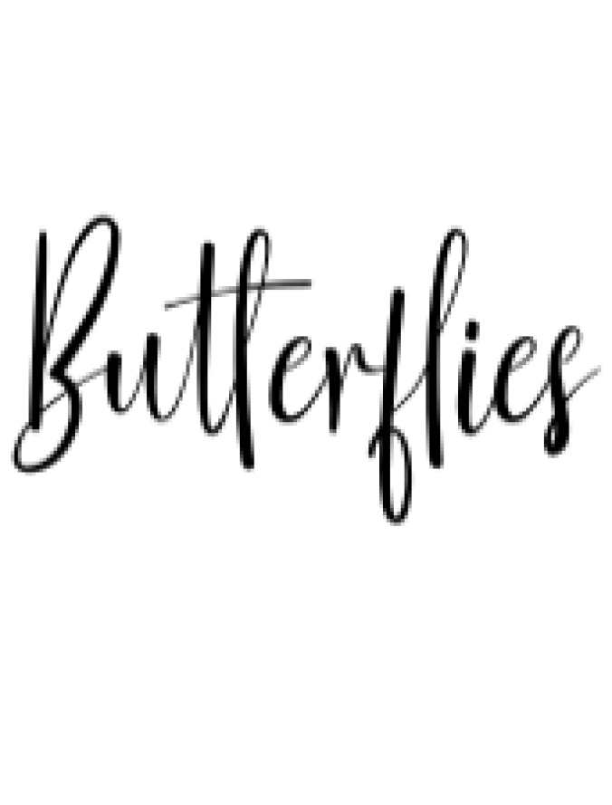 Butterflies Font Preview