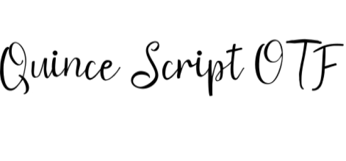 Quince Script Font Preview