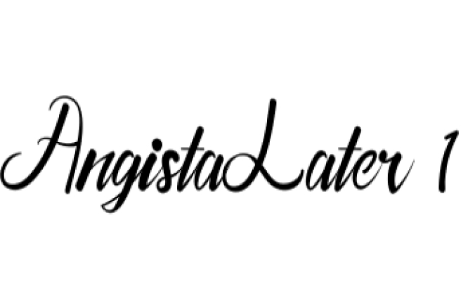 Angista Later Font Preview