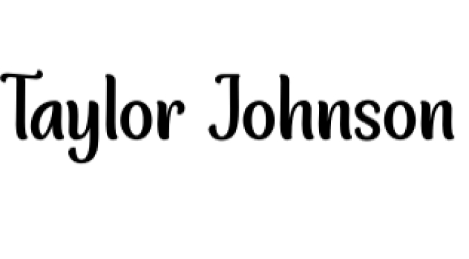 Taylor Johnson Font Preview