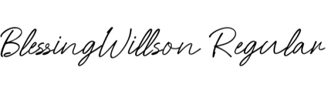 Blessing Willson Font Preview