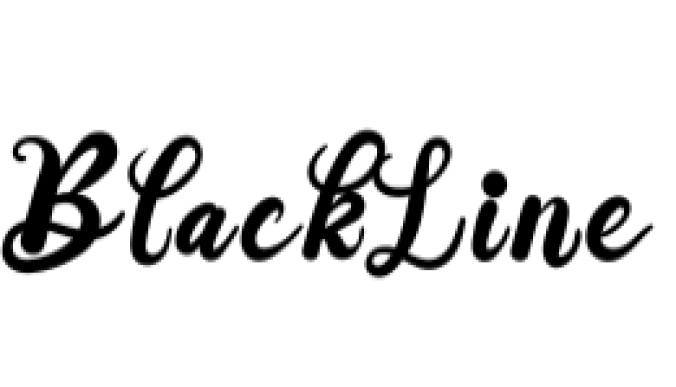 Black Line Font Preview