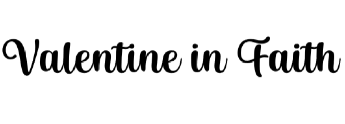 Valentine in Faith Font Preview