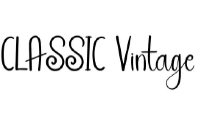 Classic Vintage Font Preview