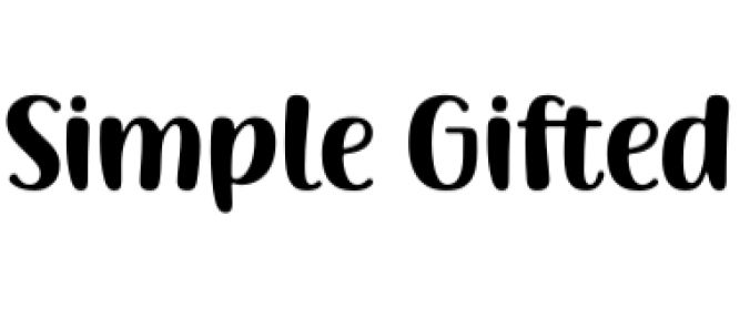 Simple Gifted Font Preview