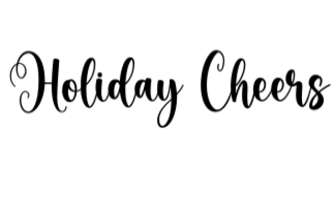 Holiday Cheers Font Preview