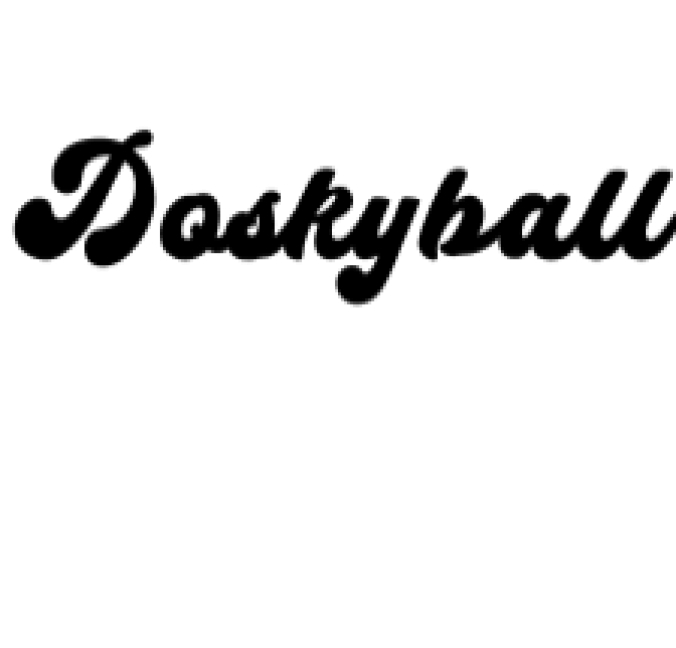 Doskyball Font Preview