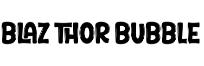 Blaz Thor Bubble Font Preview