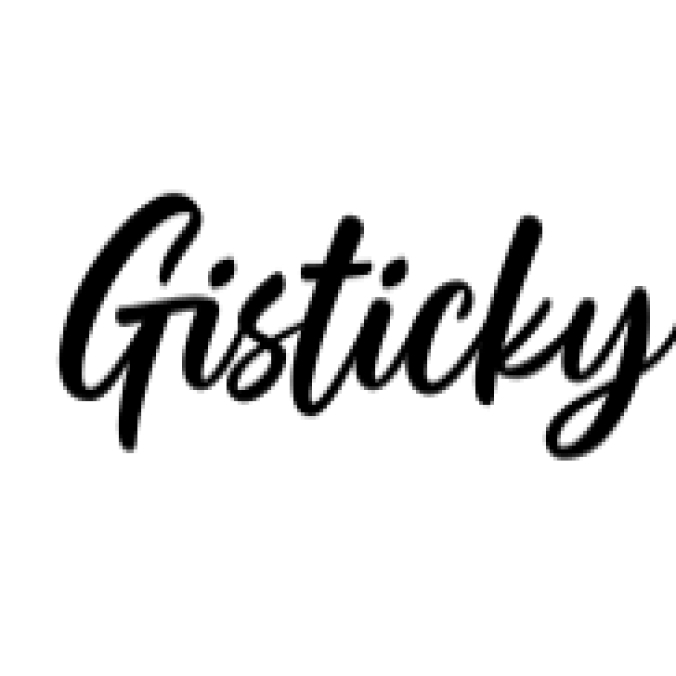 Gisticky Font Preview