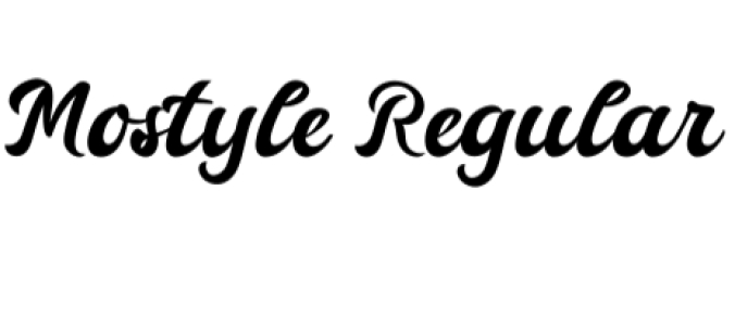 Mostyle Font Preview