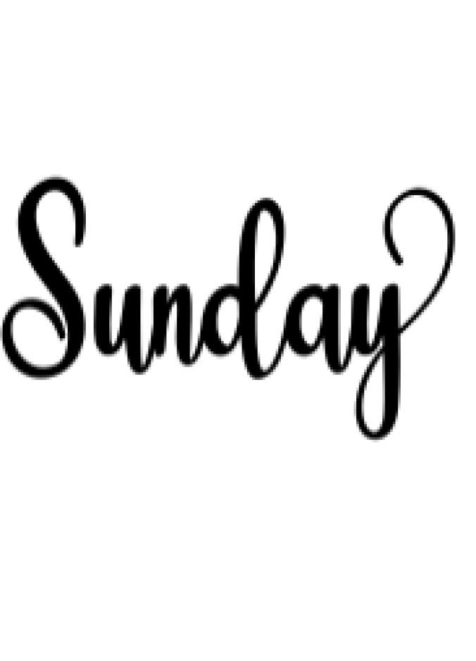 Sunday Font Preview