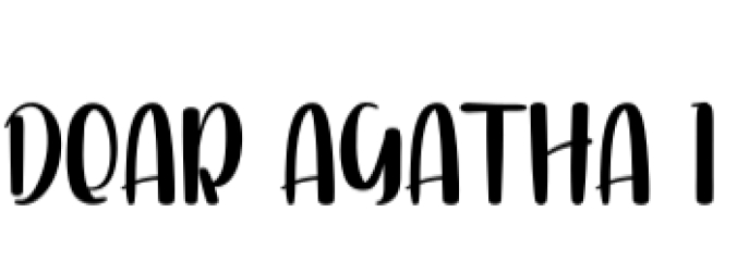 Dear Agatha Font Preview