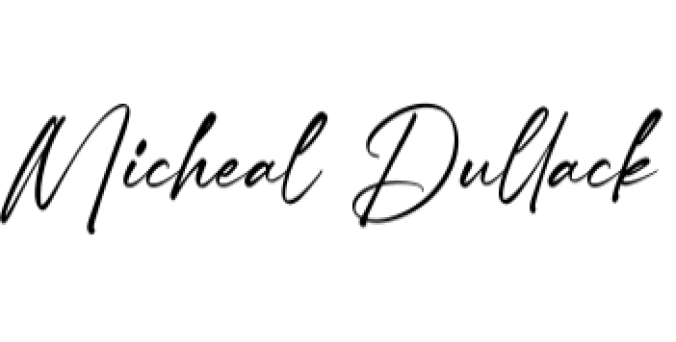 Michael Dullack Font Preview