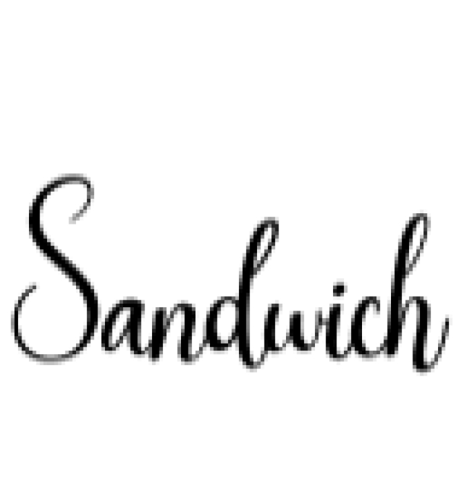 Sandwich Font Preview