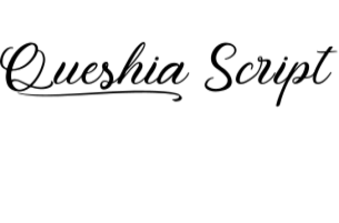 Queshia Font Preview