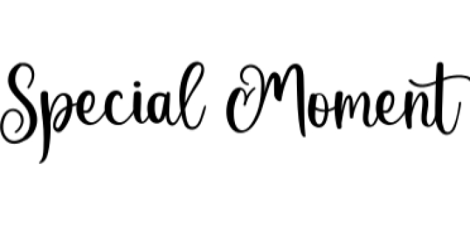 Special Moment Font Preview