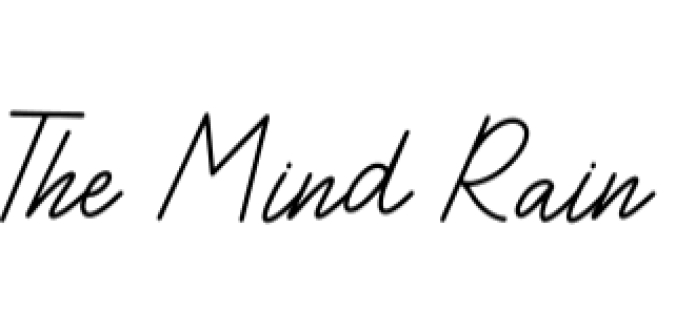 The Mind Rain Font Preview
