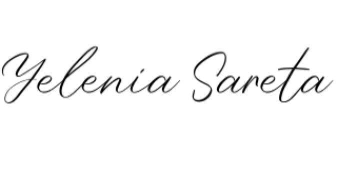 Yelenia Sareta Font Preview