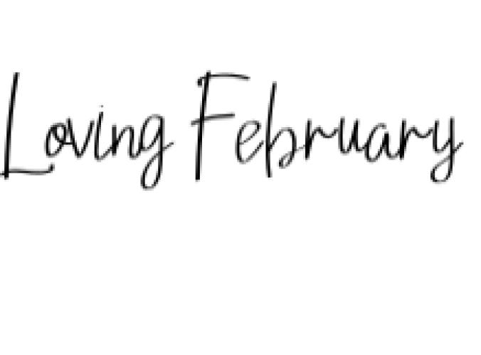 Loving February Font Preview