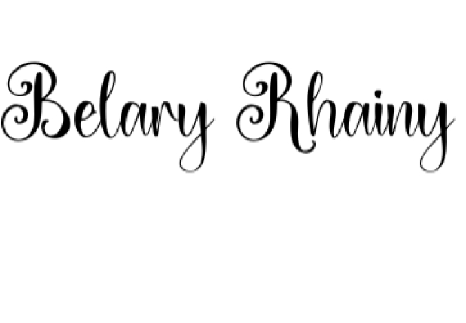 Belary Rhainy Font Preview