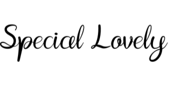 Special Lovely Font Preview