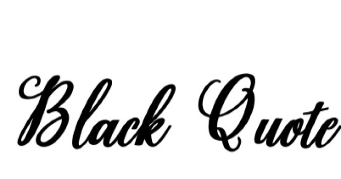 Black Quote Font Preview