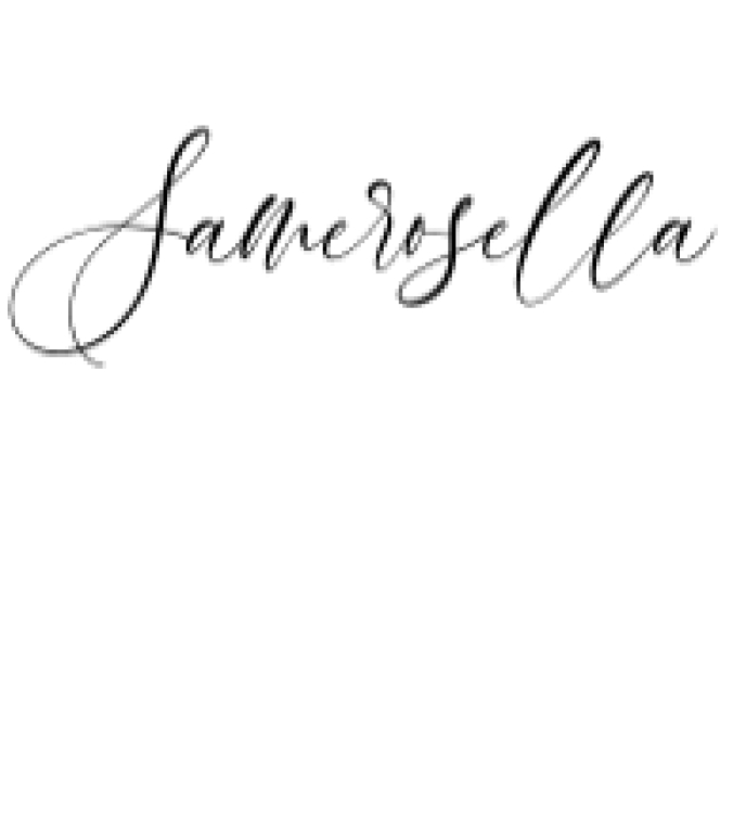 Samerosella Font Preview