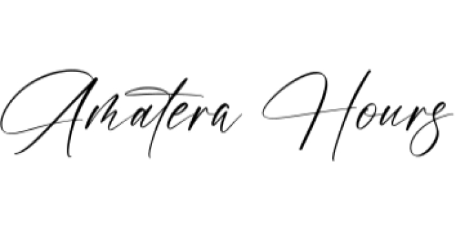 Amatera Hours Font Preview