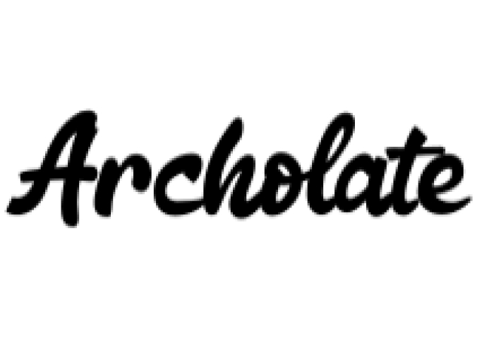 Archolate Script Font Preview