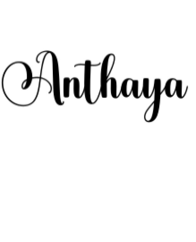 Anthaya Font Preview