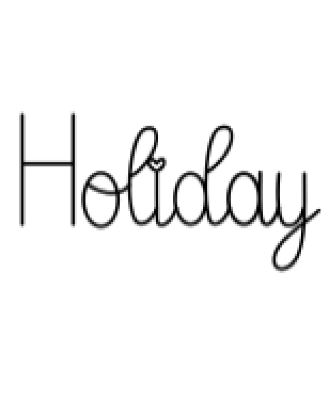 Holiday Font Preview