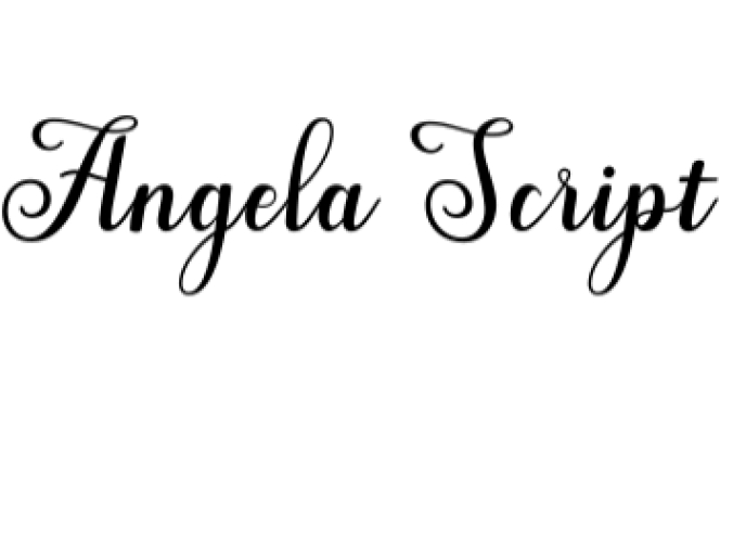 Angela Script Font Preview